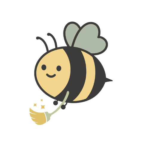 Bee with broom